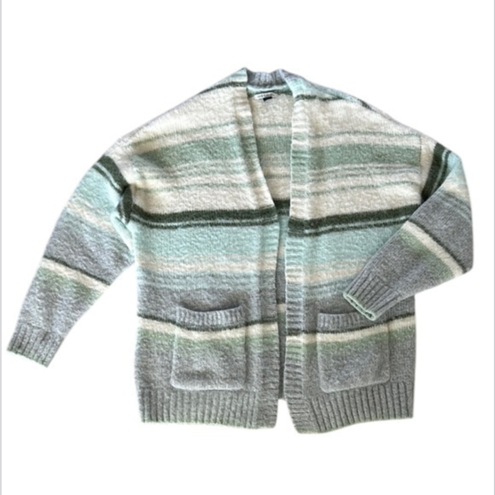 American Eagle striped open front cardigan sweater size small